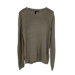 Edun Womens 100% Linen‎ Pullover Sweater Large Taupe Minimal Capsule Resort Boho